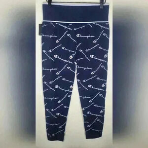 Champion NWT New Womens Logo Leggings Blue Red White Size XL
